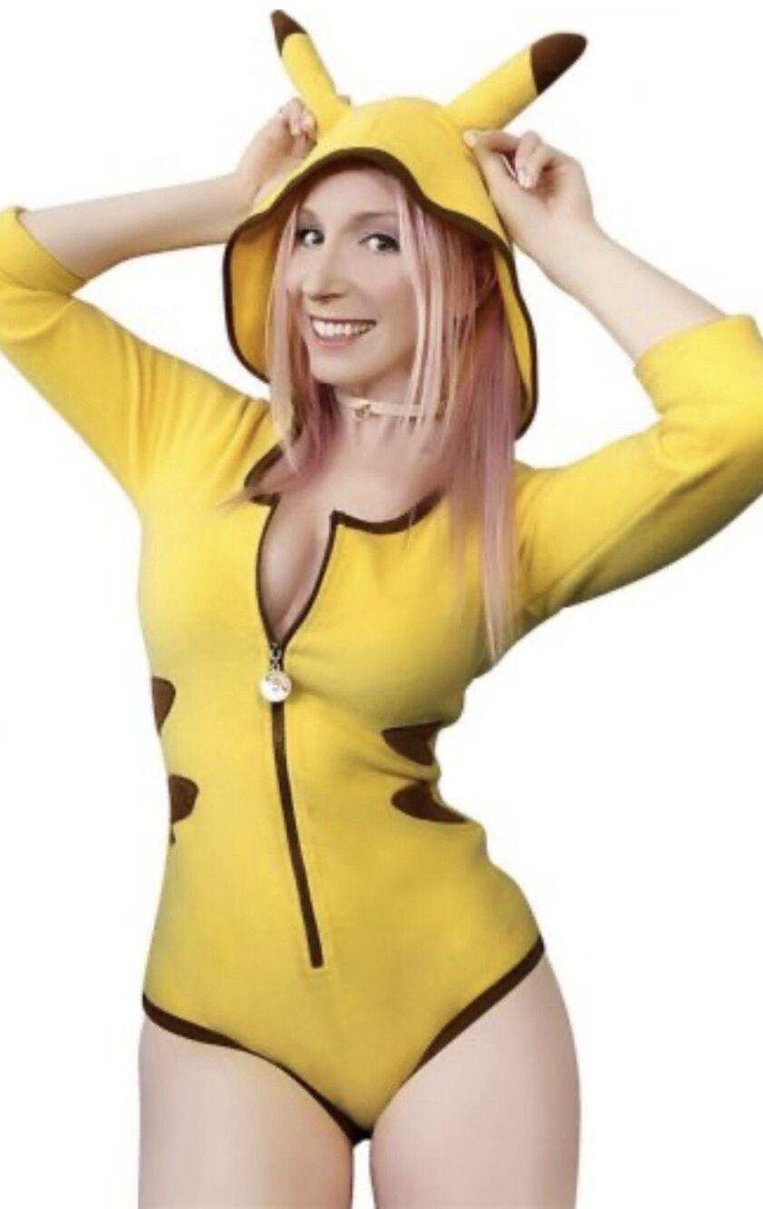 LittleForBig Pokémon Pikachu "I Choose You" Fleece Bodysuit Sz S Halloween
